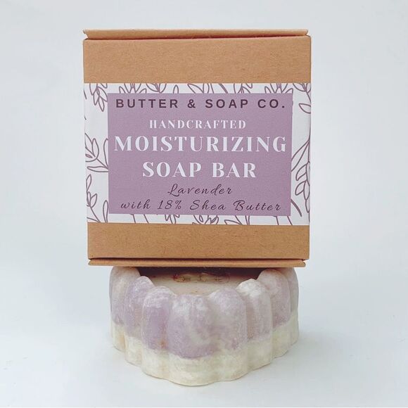 💜Handmade Lavender Shea Butter Heart Soap - Picture 2 of 6